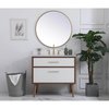 Elegant Decor 36 Inch Bathroom Vanity In White With Backsplash, 2PK VF41036WH-BS